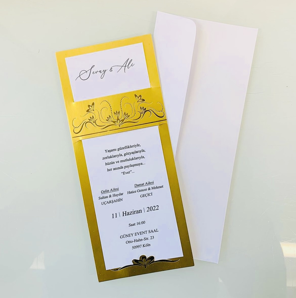  PD63503 - Einladungskarte / Davetiye - Hochzeit / Düğün - Verlobung / Nişan  